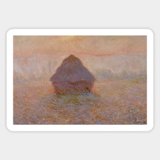 Grainstack, Sun in the Mist by Claude Monet Magnet